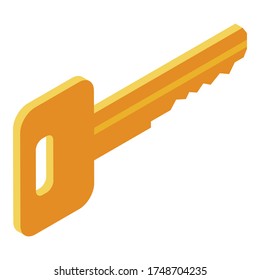 Key icon. Isometric of key vector icon for web design isolated on white background