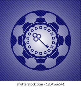 key icon with jean texture