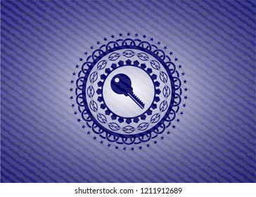 key icon with jean texture