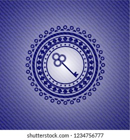key icon with jean texture