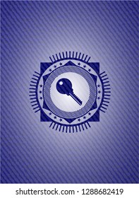 key icon with jean texture