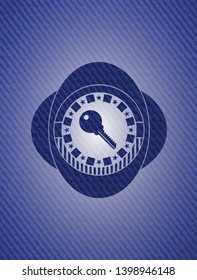 key icon with jean texture
