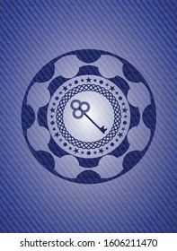 key icon with jean texture