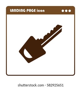 Key, icon for the landing page