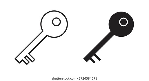 key icon with line and silhouette versions.