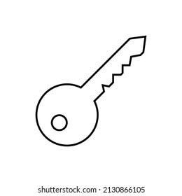 Icono de clave en estilo de línea
