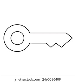 icono de llave en estilo de línea