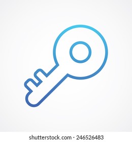 Key icon in line style