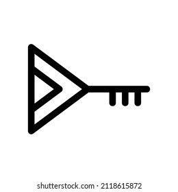 Estilo de línea de icono de clave para bloquear la pantalla de bloqueo, usar contraseña, cuenta de acceso, cerradura y puerta abierta, sitio web de seguridad y más. Ilustración vectorial