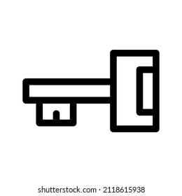Key icon line style for lock the lockscreen, use password, access account, lock and open door, security website, and more. Vector Illustration