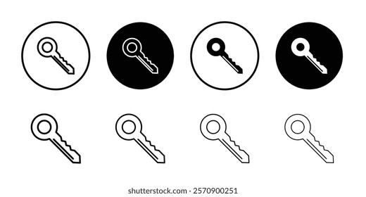 key icon linear logo isolated