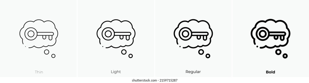 key icon. Linear style sign isolated on white background. Vector illustration.