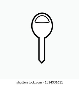 Key Icon. Lock Component Symbol for Design, Presentation, Website or Apps Elements - Vector. Logo Template.