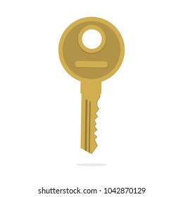 Key icon. The key to the lock, the key to the house, door, or car. Vector Illustration