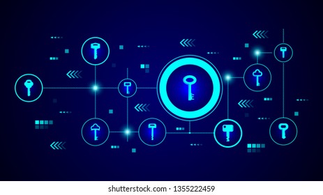key icon. From lock and keys set