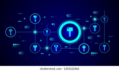 key icon. From lock and keys set