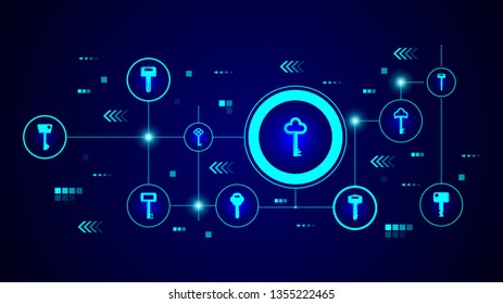 key icon. From lock and keys set