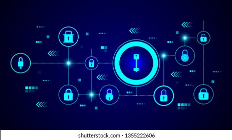 key icon. From lock and keys set