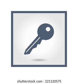 Key icon. Lock simbol. Security sign. Flat design style.