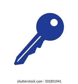 Key icon. Lock simbol. Security sign. Flat design style.