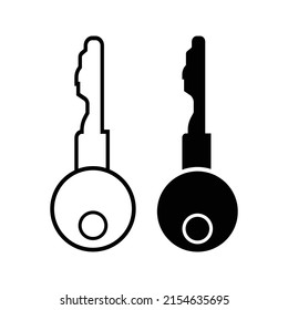 Key icon . Lock or unlock sign on white backround. Vector illustration