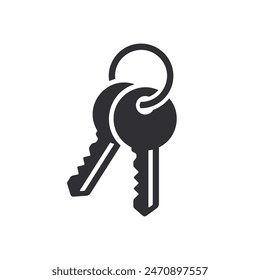 Key icon. Lock or unlock sign. Padlock. Lock symbol. Unblock. Password icon. Access sign. Private access. Logo template. Safety symbol. Door key. Key silhouette. Key symbol. Logo template. Keys