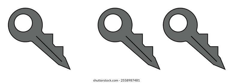Key icon. Lock or unlock sign. Padlock , Lock symbol. Unblock. Password icon. Safety symbol. Door key icon. Key icon for web site , app, ui etc . 
