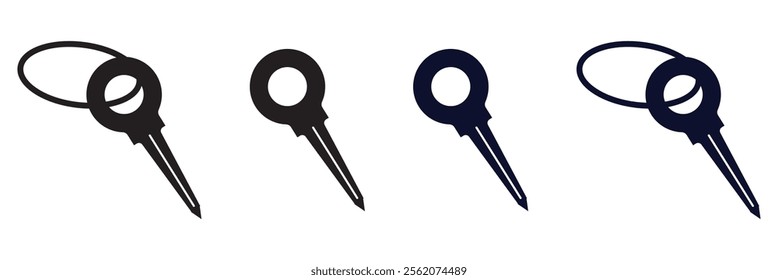 Key icon. Lock or unlock sign. Padlock. Lock symbol. Unblock. Password icon. Access sign. Private access. Logo template. Safety symbol. Door key. Key silhouette. Key symbol. Logo template. Keys