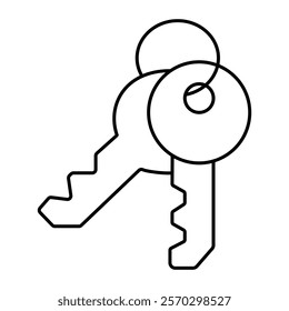 Key icon. Lock or unlock sign. Door key. Keys outline. Door key. Key. vector illustration. 