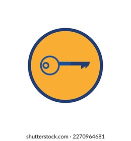 Key Icon Logo Design Element. AI 10 supported. Can be used for web and mobile.