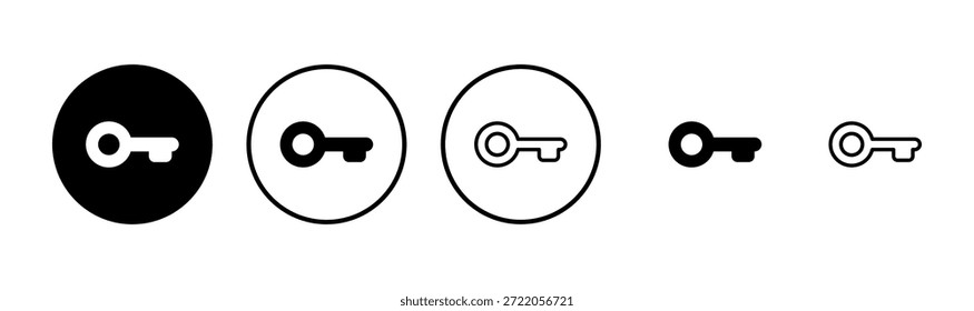 Diseño de logotipo de icono clave. Signo clave y símbolo.