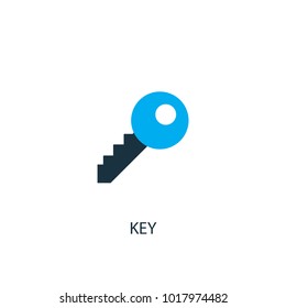 Key icon. Logo element illustration. Key symbol design from 2 colored collection. Simple Key concept. Can be used in web and mobile.