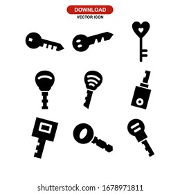 key icon or logo isolated sign symbol vector illustration - Collection of high quality black style vector icons
