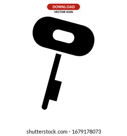 icono de clave o logotipo símbolo de signo aislado ilustración vectorial - iconos vectoriales de estilo negro de alta calidad
