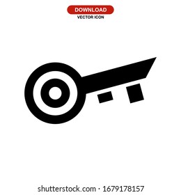 icono de clave o logotipo símbolo de signo aislado ilustración vectorial - iconos vectoriales de estilo negro de alta calidad
