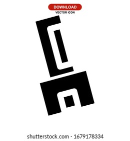 icono de clave o logotipo símbolo de signo aislado ilustración vectorial - iconos vectoriales de estilo negro de alta calidad
