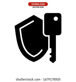 key icon or logo isolated sign symbol vector illustration - high quality black style vector icons
