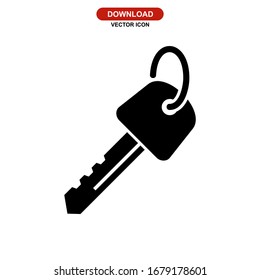 key icon or logo isolated sign symbol vector illustration - high quality black style vector icons
