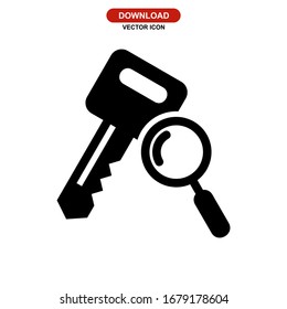 key icon or logo isolated sign symbol vector illustration - high quality black style vector icons
