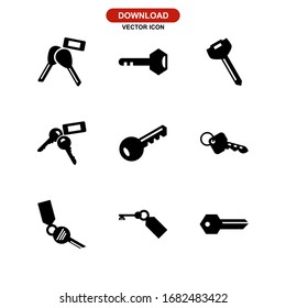 key icon or logo isolated sign symbol vector illustration - Collection of high quality black style vector icons
