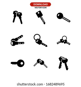 key icon or logo isolated sign symbol vector illustration - Collection of high quality black style vector icons
