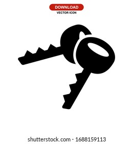 key icon or logo isolated sign symbol vector illustration - high quality black style vector icons
