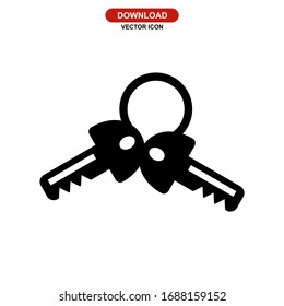 key icon or logo isolated sign symbol vector illustration - high quality black style vector icons
