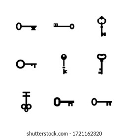 key icon or logo isolated sign symbol vector illustration - Collection of high quality black style vector icons
