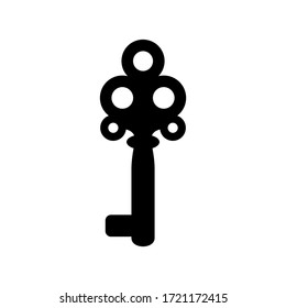 icono de clave o logotipo símbolo de signo aislado ilustración vectorial - iconos vectoriales de estilo negro de alta calidad
