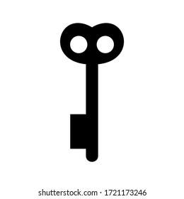 icono de clave o logotipo símbolo de signo aislado ilustración vectorial - iconos vectoriales de estilo negro de alta calidad
