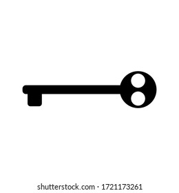icono de clave o logotipo símbolo de signo aislado ilustración vectorial - iconos vectoriales de estilo negro de alta calidad

