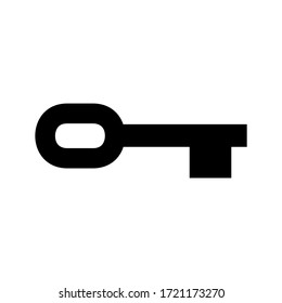 icono de clave o logotipo símbolo de signo aislado ilustración vectorial - iconos vectoriales de estilo negro de alta calidad
