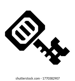key icon or logo isolated sign symbol vector illustration - high quality black style vector icons
