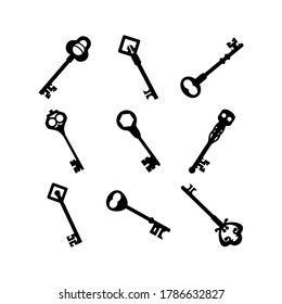 key icon or logo isolated sign symbol vector illustration - Collection of high quality black style vector icons
